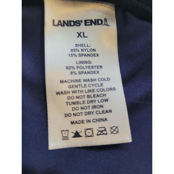 Lands End Swim skirt/Suit NWT Navy Lined Removable Pads Adjustable Sz XL - Picture 7 of 7